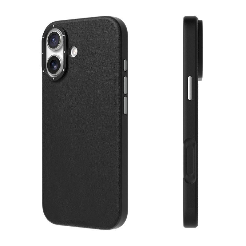 Apple iPhone 17 Case M-safe Charging Feature Simple Matte Leather Pattern Youngkit Tech Fashion Series Cover - 5