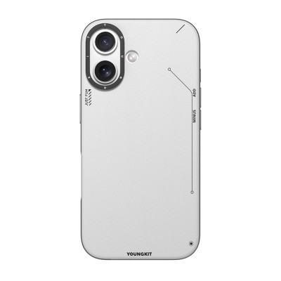 Apple iPhone 17 Case M-safe Charging Feature Simple Matte Leather Pattern Youngkit Tech Fashion Series Cover - 3