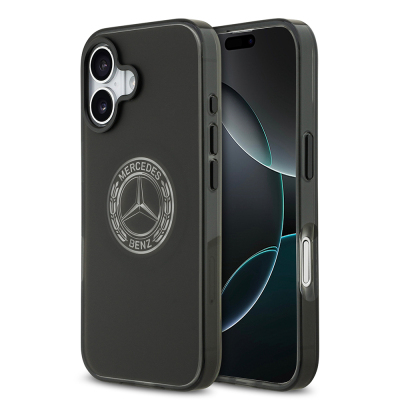 Apple iPhone 17 Case Mercedes Benz Original Licensed M-Safe Charging Feature Frosted PC Nostalgic Star Design Cover - Mercedes Benz