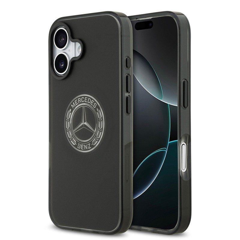 Apple iPhone 17 Case Mercedes Benz Original Licensed M-Safe Charging Feature Frosted PC Nostalgic Star Design Cover - 1