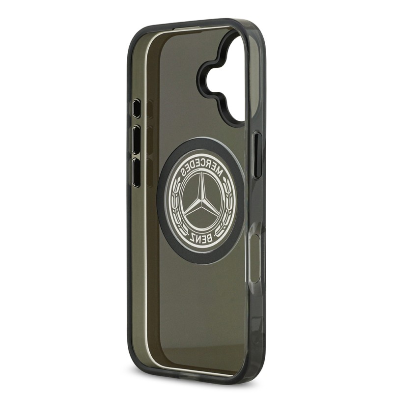 Apple iPhone 17 Case Mercedes Benz Original Licensed M-Safe Charging Feature Frosted PC Nostalgic Star Design Cover - 9