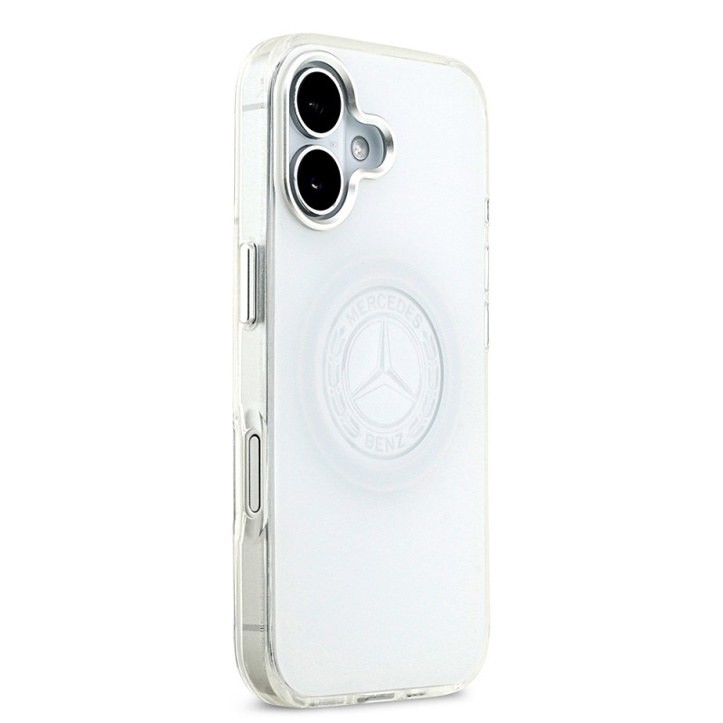 Apple iPhone 17 Case Mercedes Benz Original Licensed M-Safe Charging Feature Frosted PC Nostalgic Star Design Cover - 12