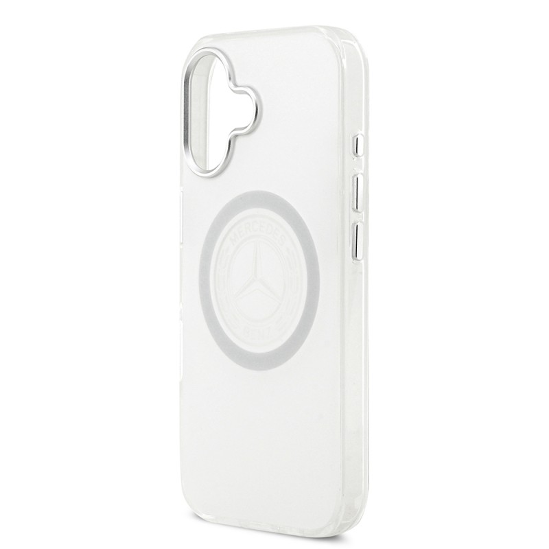 Apple iPhone 17 Case Mercedes Benz Original Licensed M-Safe Charging Feature Frosted PC Nostalgic Star Design Cover - 14