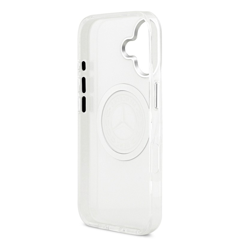 Apple iPhone 17 Case Mercedes Benz Original Licensed M-Safe Charging Feature Frosted PC Nostalgic Star Design Cover - 15