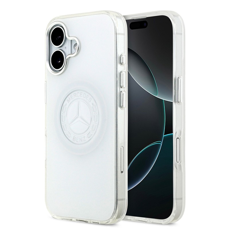 Apple iPhone 17 Case Mercedes Benz Original Licensed M-Safe Charging Feature Frosted PC Nostalgic Star Design Cover - 3