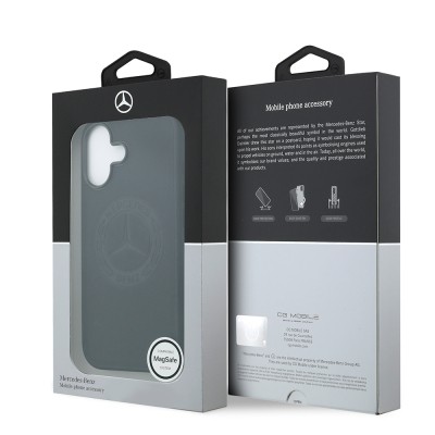 Apple iPhone 17 Case Mercedes Benz Original Licensed M-Safe Charging Feature Genuine Leather Nostalgic Star Design Cover - 10