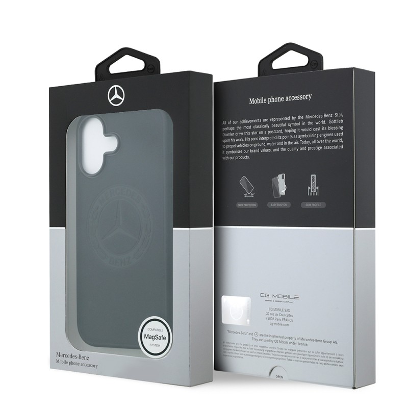 Apple iPhone 17 Case Mercedes Benz Original Licensed M-Safe Charging Feature Genuine Leather Nostalgic Star Design Cover - 10