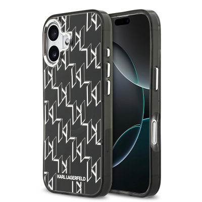 Apple iPhone 17 Case Original Licensed M-Safe Charging Feature Karl Lagerfeld IML Printed Monogram Design Cover - Karl Lagerfeld