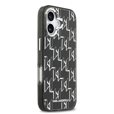 Apple iPhone 17 Case Original Licensed M-Safe Charging Feature Karl Lagerfeld IML Printed Monogram Design Cover - 5