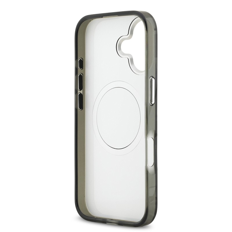 Apple iPhone 17 Case Original Licensed M-Safe Charging Feature Karl Lagerfeld IML Printed Monogram Design Cover - 8