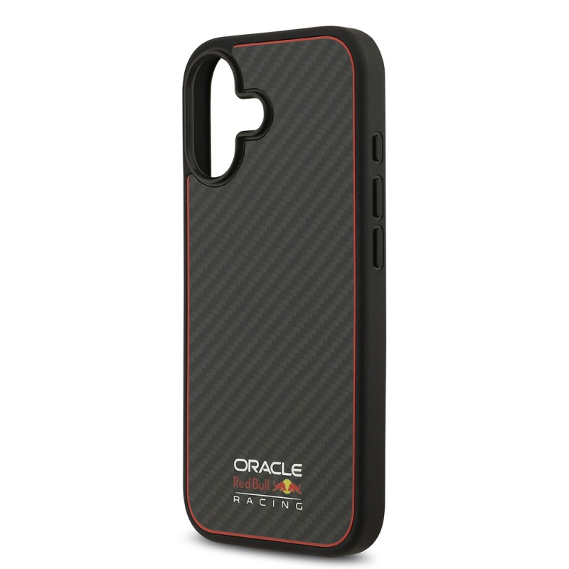 Apple iPhone 17 Case Redbull Original Licensed M-safe Charging Carbon Fiber Shining Logo Cover - 8