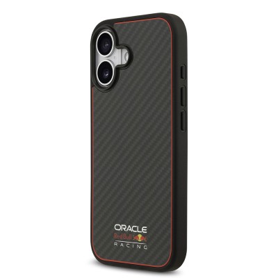 Apple iPhone 17 Case Redbull Original Licensed M-safe Charging Carbon Fiber Shining Logo Cover - 5