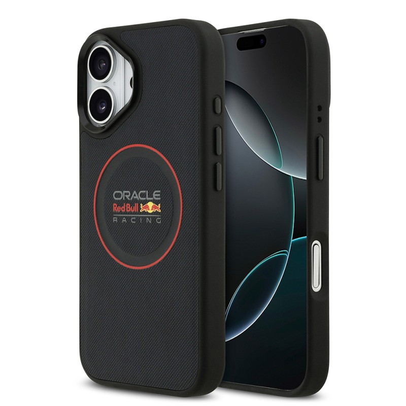 Apple iPhone 17 Case Redbull Original Licensed M-safe Charging Feature Red Ring and Logo Embossed PU Leather Cover (PHOTO WILL BE ADDED) - 1