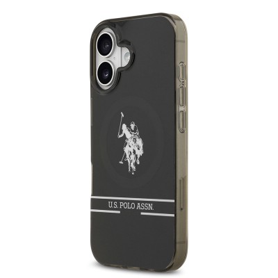 Apple iPhone 17 Case U.S. Polo Assn. Original Licensed M-Safe Charging Feature IML Double Horse Stripe Logo Cover - 3