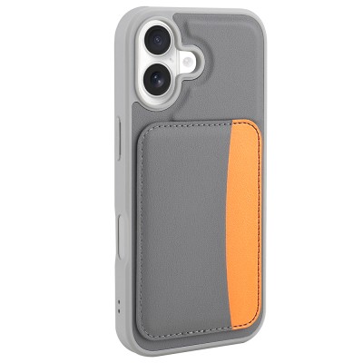 Apple iPhone 17 Case with Card Holder Zore X-Card Silicone Cover - 6