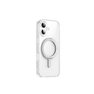 Apple iPhone 17 Case Wiwu MCC-201 iShield Ultra Series Crystal Hard PC Cover with M-safe Charging Stand - 3
