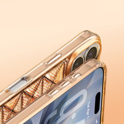 Apple iPhone 17 Case – Zore Paris Kairo TPU Cover with 3D Ice Block Pattern - 9