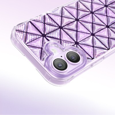 Apple iPhone 17 Case – Zore Paris Kairo TPU Cover with 3D Ice Block Pattern - 25