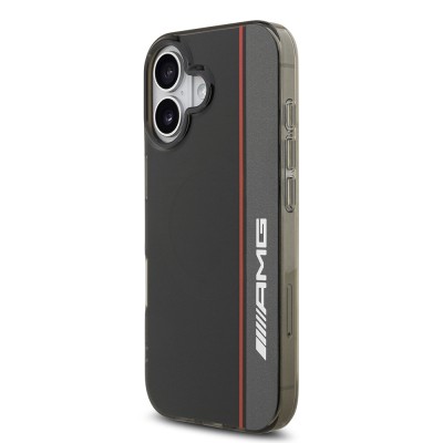 Apple iPhone 17 Kılıf AMG Orjinal Lisanslı M-safe Şarj Özellikli IML Baskı Logolu Çift Katmanlı Bow Lines Kapak - 3