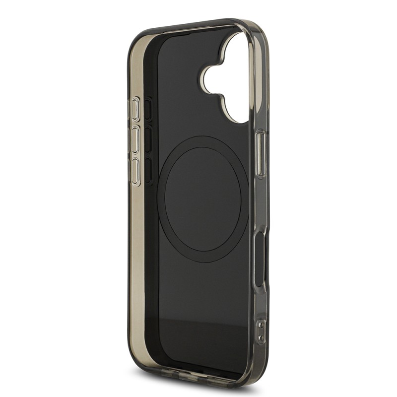 Apple iPhone 17 Kılıf AMG Orjinal Lisanslı M-safe Şarj Özellikli IML Baskı Logolu Çift Katmanlı Bow Lines Kapak - 8
