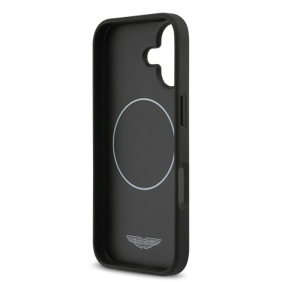 Apple iPhone 17 Kılıf Aston Martin Orjinal Lisanslı M-safe Şarj Özellikli Karbon Fiber Kapak - 8