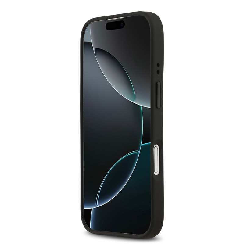Apple iPhone 17 Kılıf BMW Orjinal Lisanslı M-safe Şarj Özellikli Metal BMW ve M Logolu PU Karbon Tasarımlı Kapak - 4