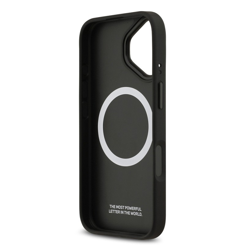Apple iPhone 17 Kılıf BMW Orjinal Lisanslı M-safe Şarj Özellikli Metal BMW ve M Logolu PU Karbon Tasarımlı Kapak - 16