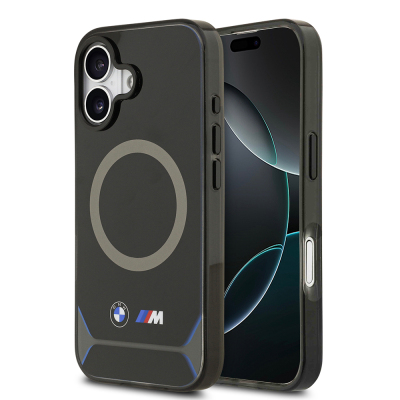 Apple iPhone 17 Kılıf BMW Orjinal Lisanslı M-safe Şarj Özellikli Metal Buton Tasarımlı IML Baskılı M Dizayn Kapak - BMW