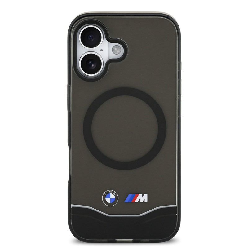 Apple iPhone 17 Kılıf BMW Orjinal Lisanslı M-safe Şarj Özellikli Metal Buton Tasarımlı Tranparan M Dizayn Kapak - 3