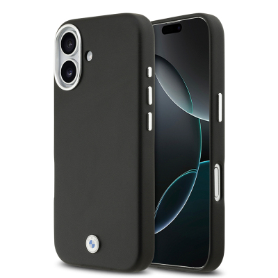 Apple iPhone 17 Kılıf BMW Orjinal Lisanslı M-safe Şarj Özellikli Metal Logolu Tam Kaplama Deri Kapak - BMW