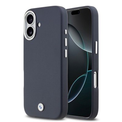 Apple iPhone 17 Kılıf BMW Orjinal Lisanslı M-safe Şarj Özellikli Metal Logolu Tam Kaplama Deri Kapak - 3