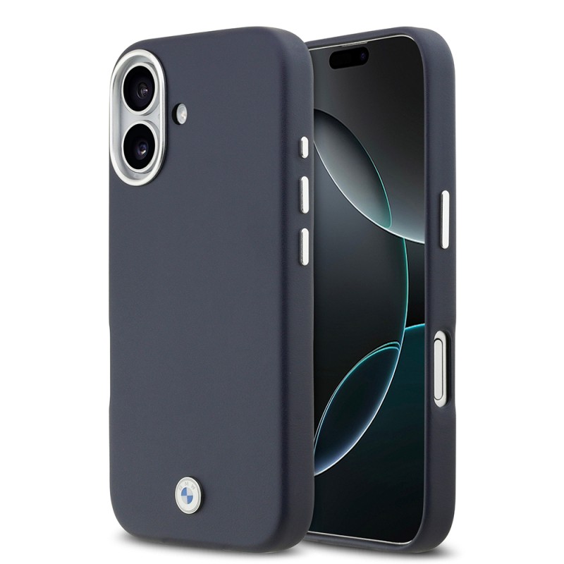 Apple iPhone 17 Kılıf BMW Orjinal Lisanslı M-safe Şarj Özellikli Metal Logolu Tam Kaplama Deri Kapak - 3