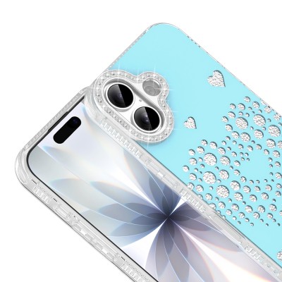 Apple iPhone 17 Kılıf Damla Taşlı Zore Rivas Sert PC Kapak - 6