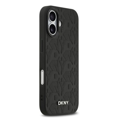 Apple iPhone 17 Kılıf DKNY Orjinal Lisanslı M-safe Şarj Özellikli 3D Yazılı Grid Pattern Kapak - 5