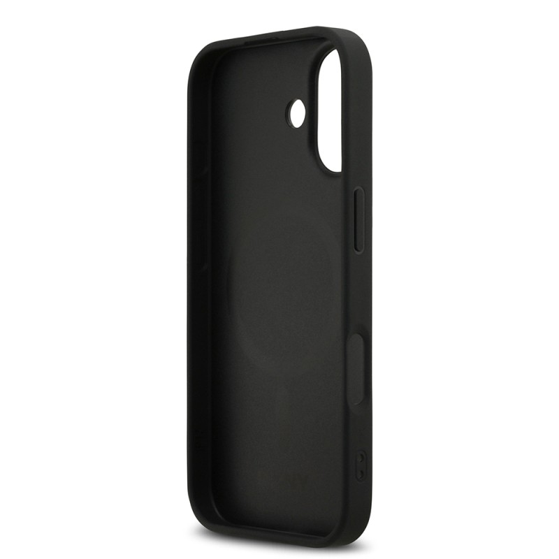 Apple iPhone 17 Kılıf DKNY Orjinal Lisanslı M-safe Şarj Özellikli 3D Yazılı Grid Pattern Kapak - 8