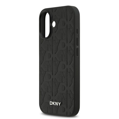 Apple iPhone 17 Kılıf DKNY Orjinal Lisanslı M-safe Şarj Özellikli 3D Yazılı Izgara Desenli Kapak - 7
