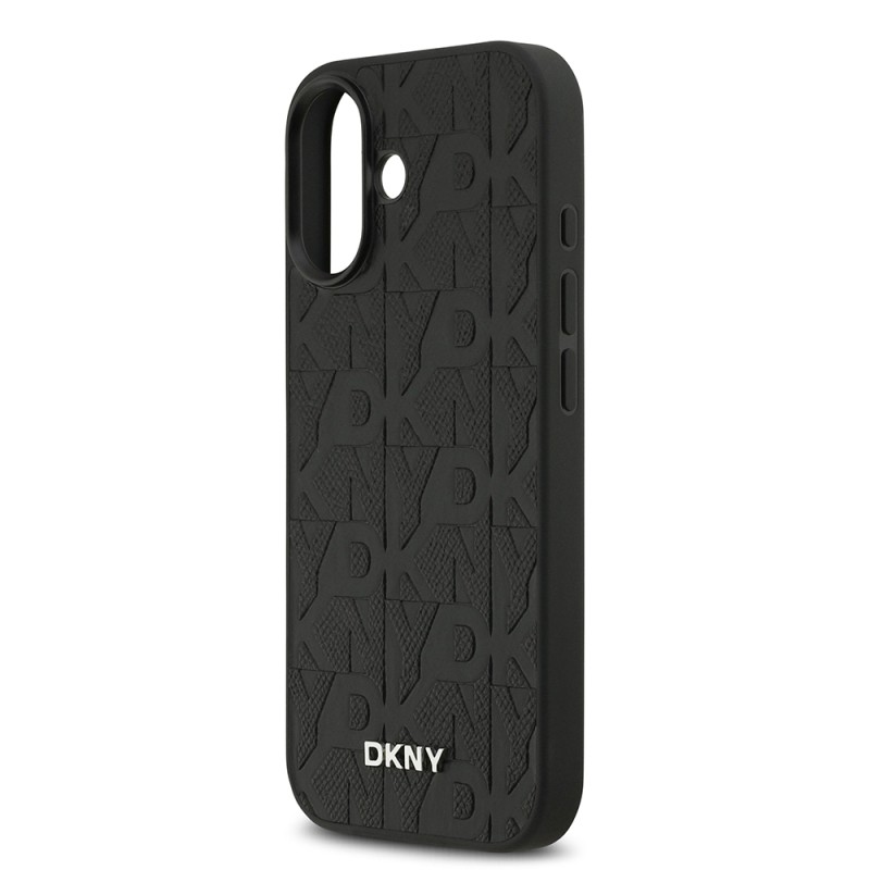 Apple iPhone 17 Kılıf DKNY Orjinal Lisanslı M-safe Şarj Özellikli 3D Yazılı Izgara Desenli Kapak - 7