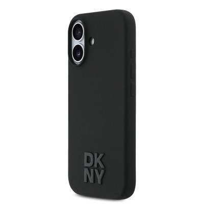 Apple iPhone 17 Kılıf DKNY Orjinal Lisanslı M-safe Şarj Özellikli Metal Logolu Silikon Kapak - 3