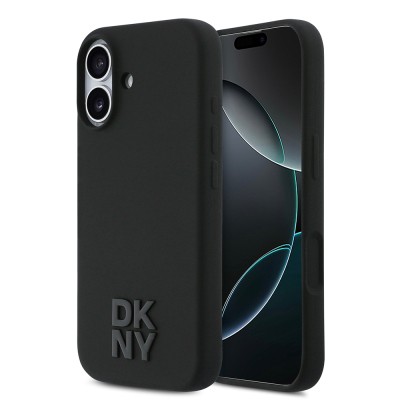Apple iPhone 17 Kılıf DKNY Orjinal Lisanslı M-safe Şarj Özellikli Metal Logolu Silikon Kapak - 2