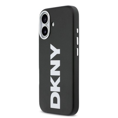 Apple iPhone 17 Kılıf DKNY Orjinal Lisanslı M-safe Şarj Özellikli PU Büyük Dikey Logolu Kapak - 3