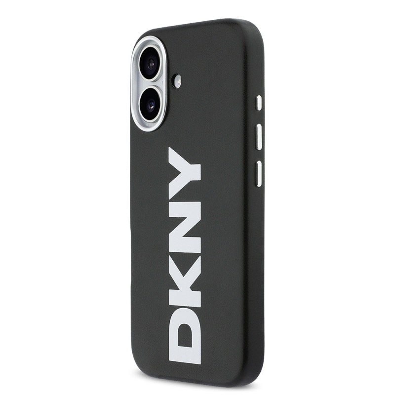 Apple iPhone 17 Kılıf DKNY Orjinal Lisanslı M-safe Şarj Özellikli PU Büyük Dikey Logolu Kapak - 3