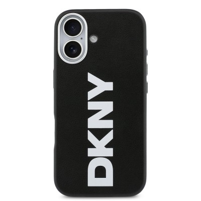 Apple iPhone 17 Kılıf DKNY Orjinal Lisanslı M-safe Şarj Özellikli PU Büyük Dikey Logolu Kapak - 4