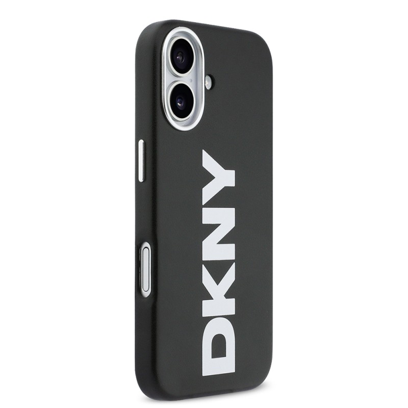Apple iPhone 17 Kılıf DKNY Orjinal Lisanslı M-safe Şarj Özellikli PU Büyük Dikey Logolu Kapak - 5