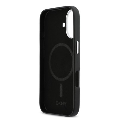 Apple iPhone 17 Kılıf DKNY Orjinal Lisanslı M-safe Şarj Özellikli PU Büyük Dikey Logolu Kapak - 8