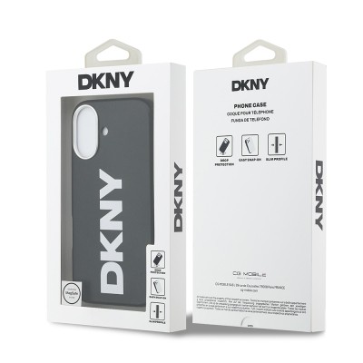 Apple iPhone 17 Kılıf DKNY Orjinal Lisanslı M-safe Şarj Özellikli PU Büyük Dikey Logolu Kapak - 9