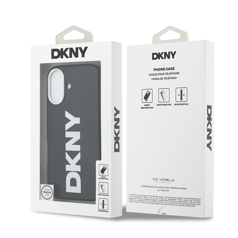 Apple iPhone 17 Kılıf DKNY Orjinal Lisanslı M-safe Şarj Özellikli PU Büyük Dikey Logolu Kapak - 9