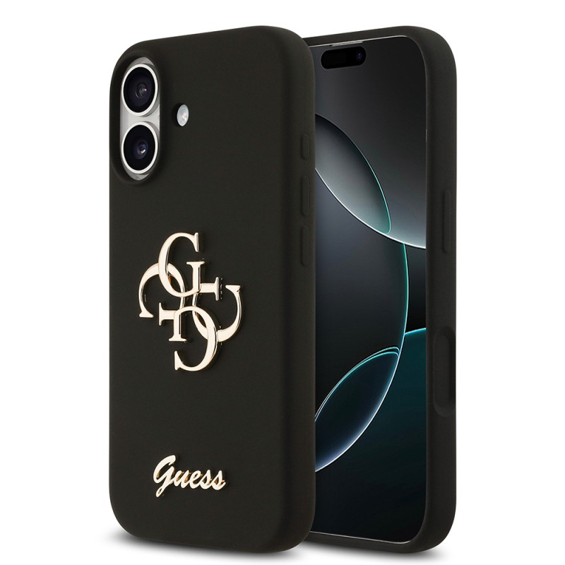 Apple iPhone 17 Kılıf Guess Orjinal Lisanslı Grained Yazı Logolu Kapak - 1