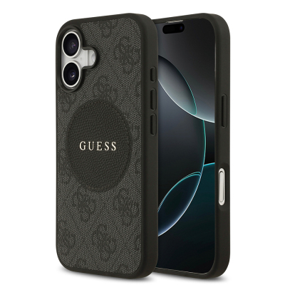 Apple iPhone 17 Kılıf Guess Orjinal Lisanslı M-safe Şarj Özellikli Yazı Logolu Circle Classic Kapak - Guess