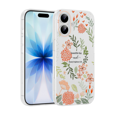 Apple iPhone 17 Kılıf Kamera Korumalı Desenli Zore Klip Kapak - Zore