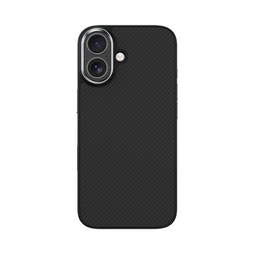 Apple iPhone 17 Kılıf Karbon Fiber M-safe Şarj Özellikli Benks Hybrid ArmorPro 600D Kevlar Kapak - Siyah
